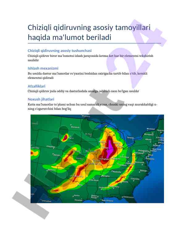 Chiziqli qidiruvning asosiy tamoyillari