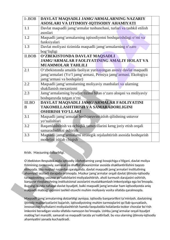 Mavzuning dolzarbligi iqtisodiy islohotlarda