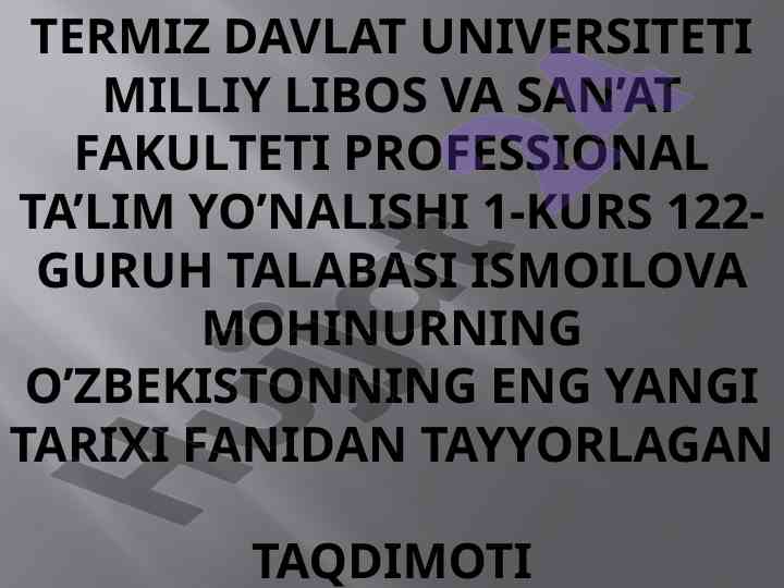 Milliy urf-odatlar va an’analarning qayta tiklanishi