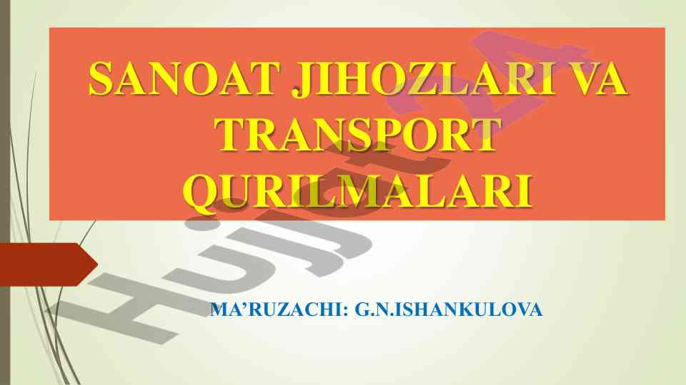 Gidravlik transportyorlar va ularning texnologiyalari