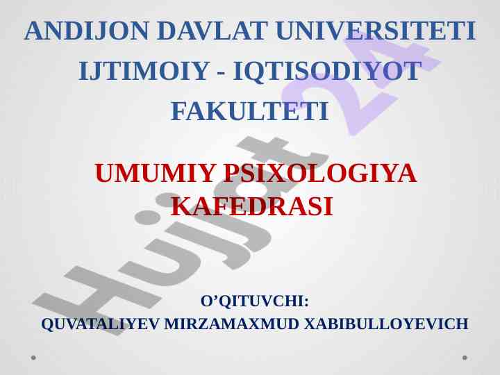 Idrok tushunchasi va uning asoslari