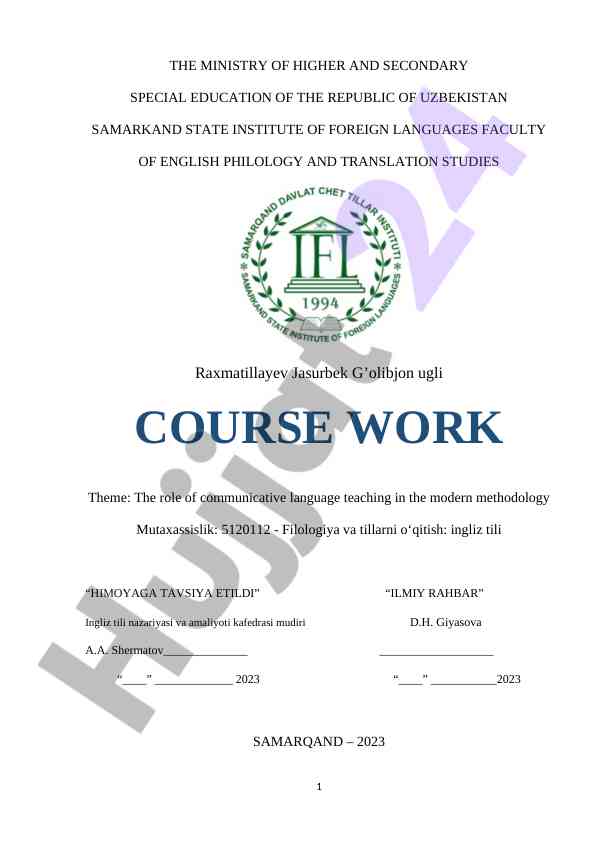 The role of communicative language teaching methodology