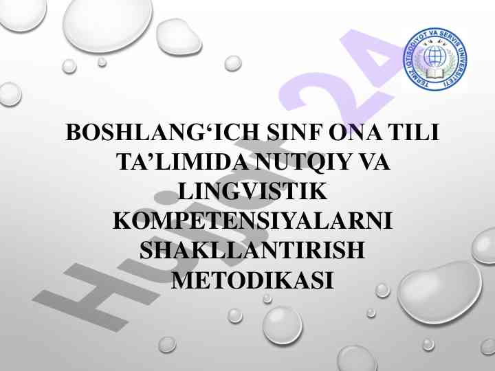 Boshlang‘ich sinf ona tili ta’limida nutqiy kompetensiyalar