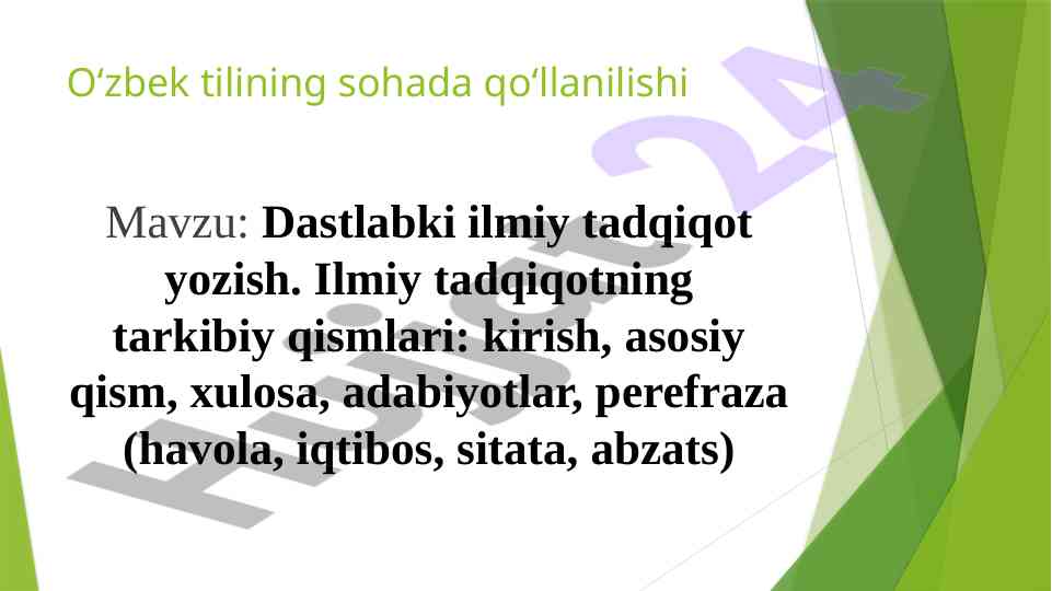 O‘zbek tilida dastlabki ilmiy tadqiqotlar yozish