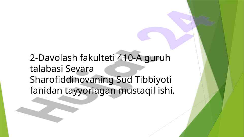 Murda dog'lari va ularning sud tibbiyotidagi o'rni