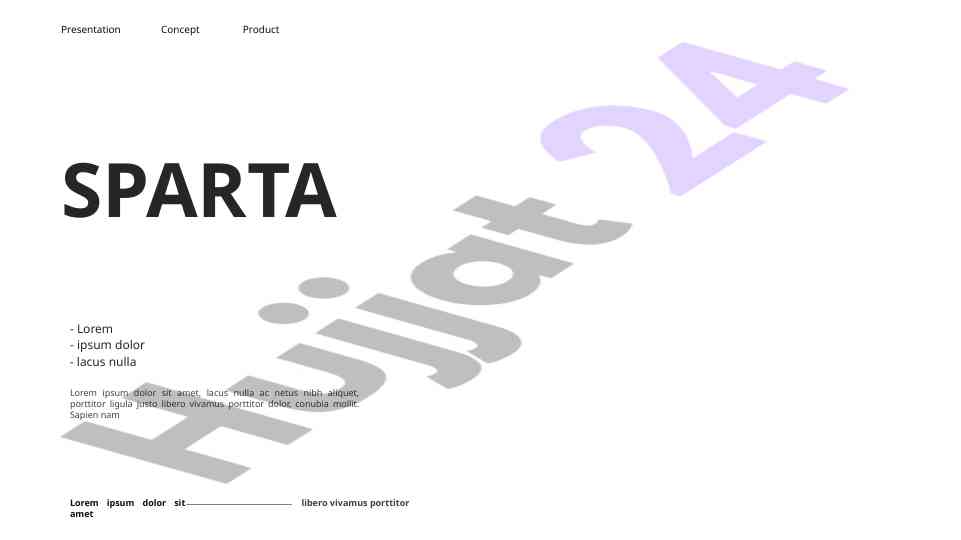 Presentation concept product overview