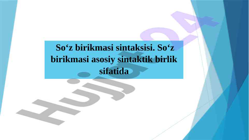 So‘z birikmasi sintaksisi: strukturaviy va formal tilshunoslik