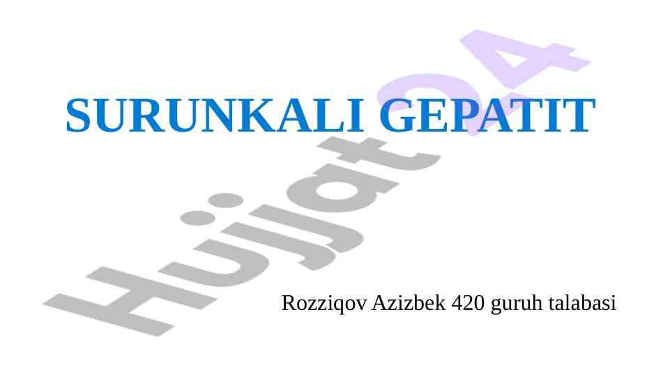 Surunkali gepatit: sabablari va o'zgarishlari
