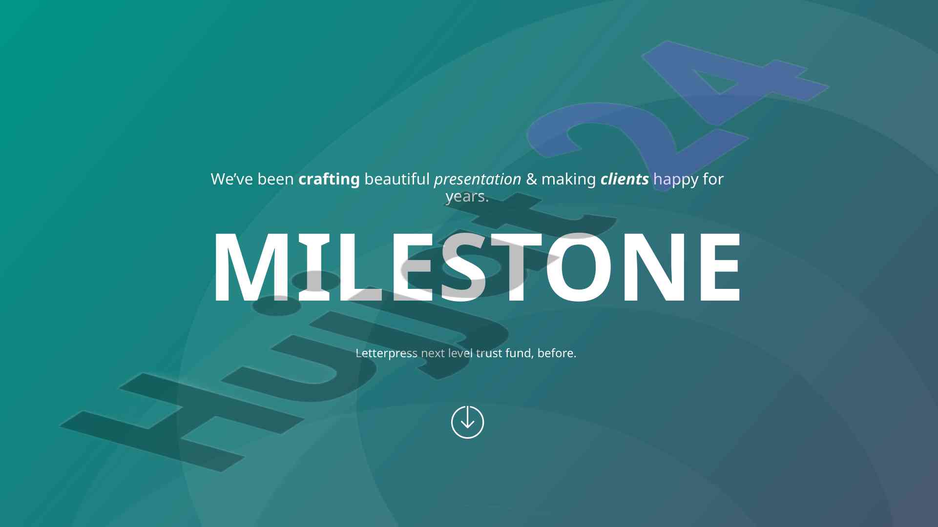 Milestone infographic slide presentation overview