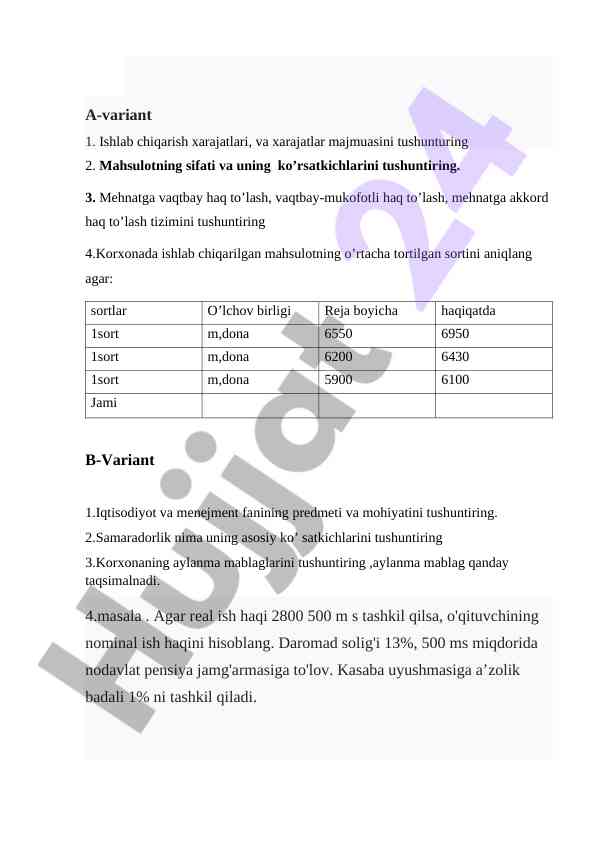 Iqtisodiyot va menejment fanida asosiy nazariyalar
