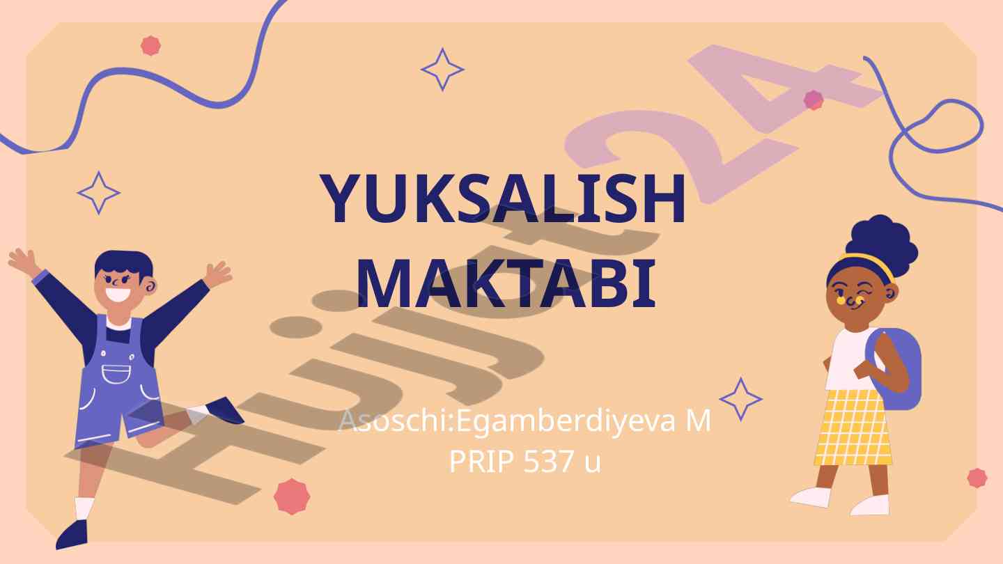 Yuksalish maktabi dars rejalari va talablar