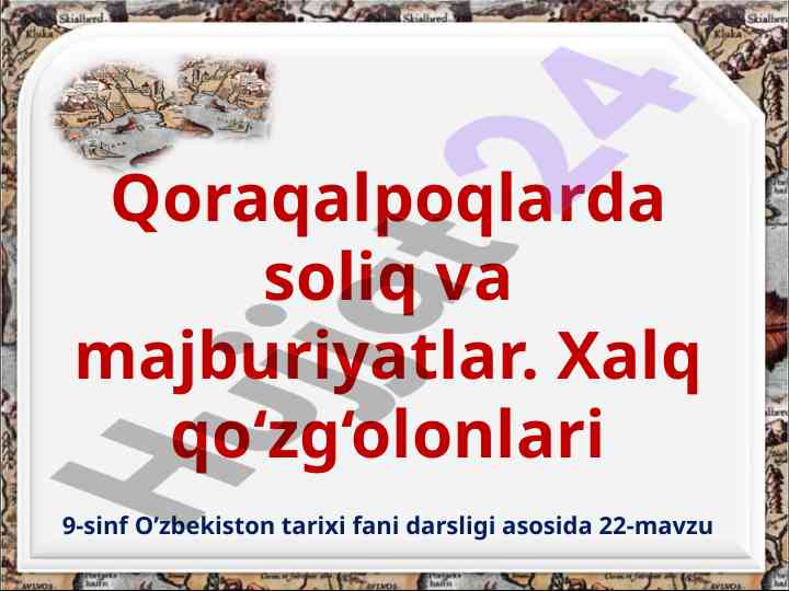Qoraqalpoqda Soliq Va Majburiyatlar