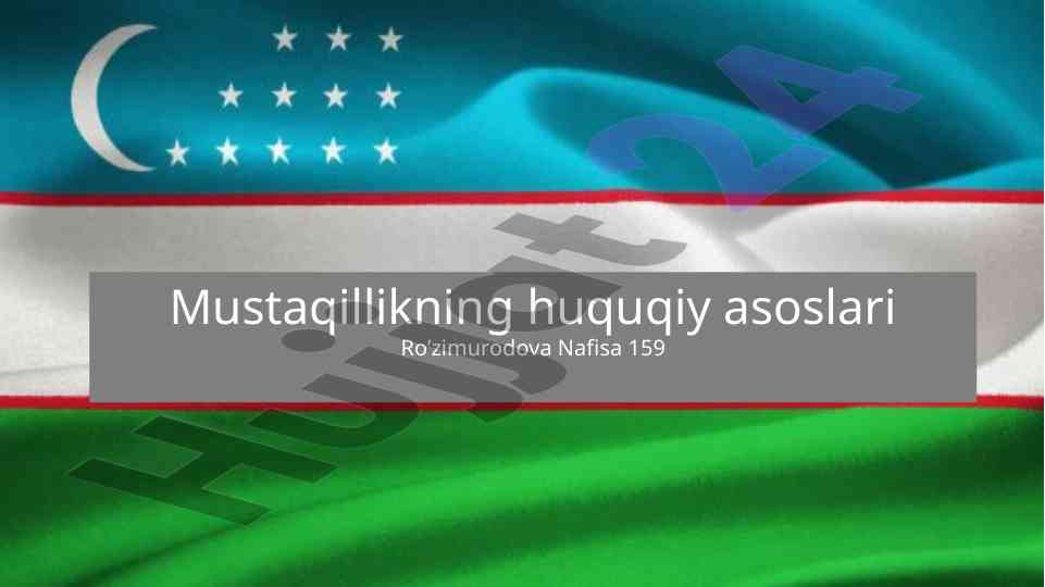 Mustaqillikning huquqiy asoslari haqida ijtimoiy so‘rov