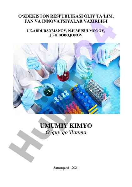 Umumiy kimyo oʻquv qoʻllanma 2024 yil