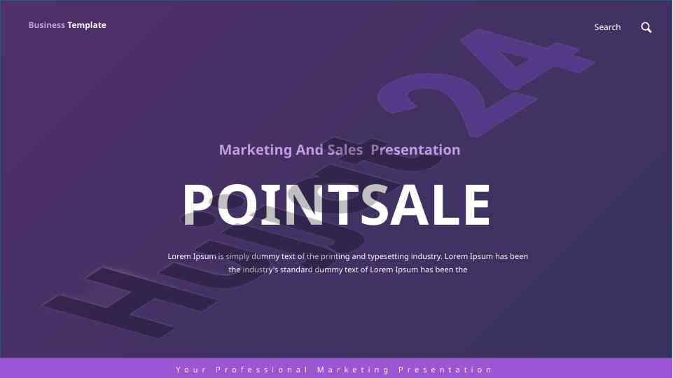 Professional marketing and sales presentation
