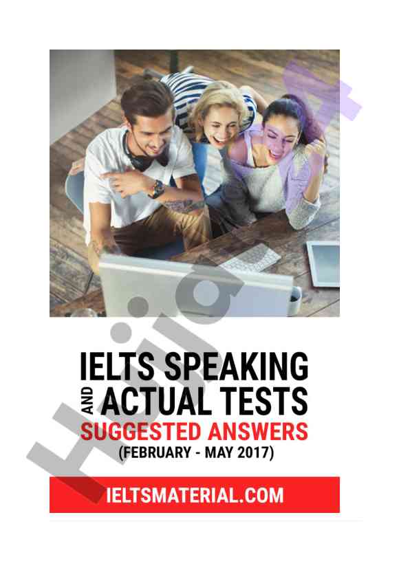 Ielts speaking actual tests and suggested answers