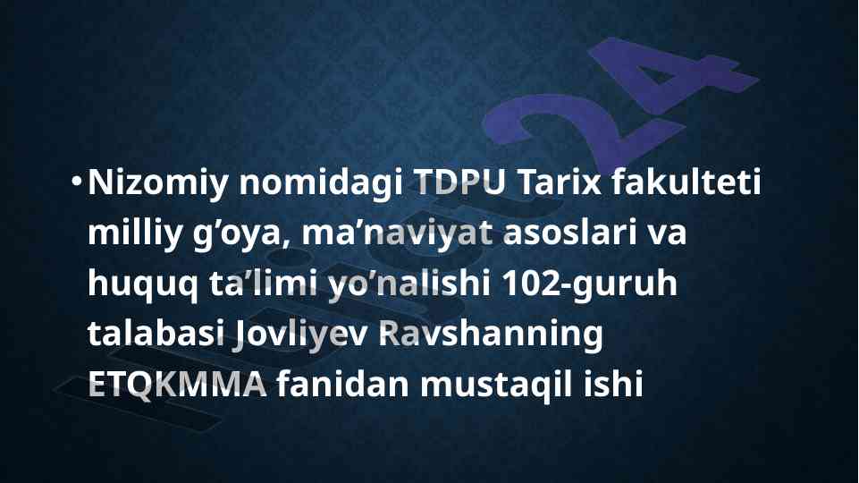 O‘zbekiston mustaqillik deklaratsiyasi tahlili