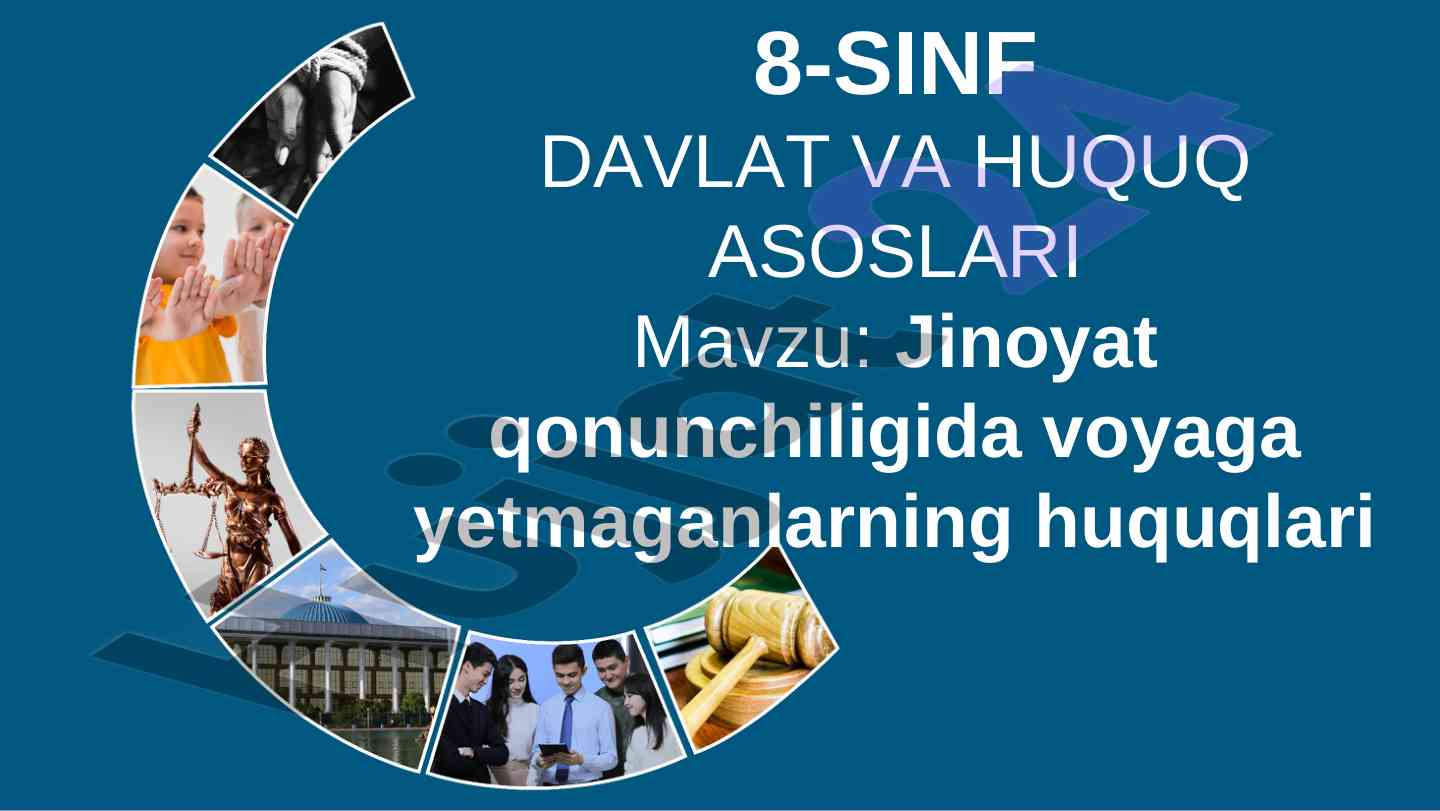 Davlat va huquq asoslari: jinoyat qonunchiligi