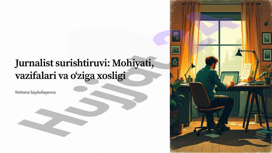 Jurnalistik surishtiruv: vazifalari va xususiyatlari