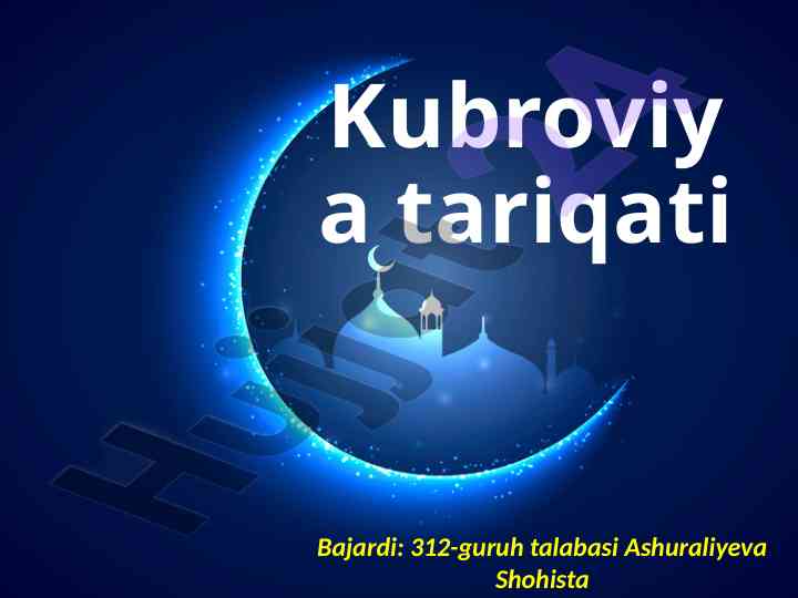 Najmiddin kubro hayoti va ijodi haqida ma'lumotlar