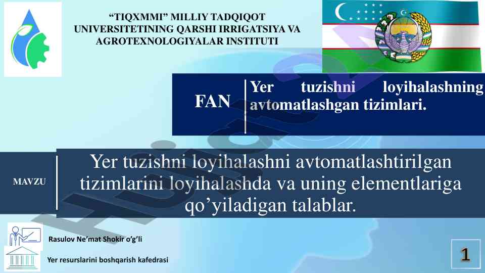 Avtomatlashgan yer tuzishni loyihalash tizimlari
