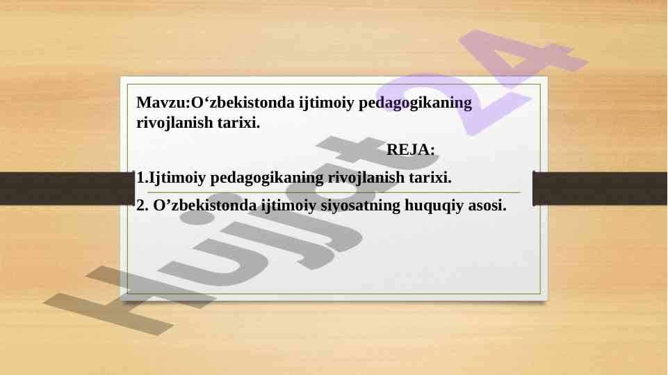 O‘zbekistonda ijtimoiy pedagogikaning rivojlanish tarixi