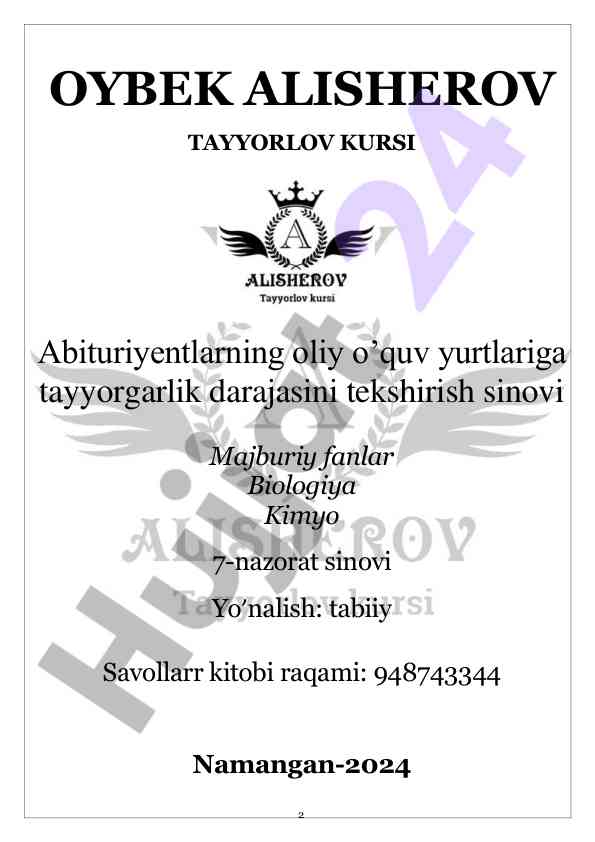 Abituriyentlar uchun oliy o‘quv yurtlariga tayyorlov