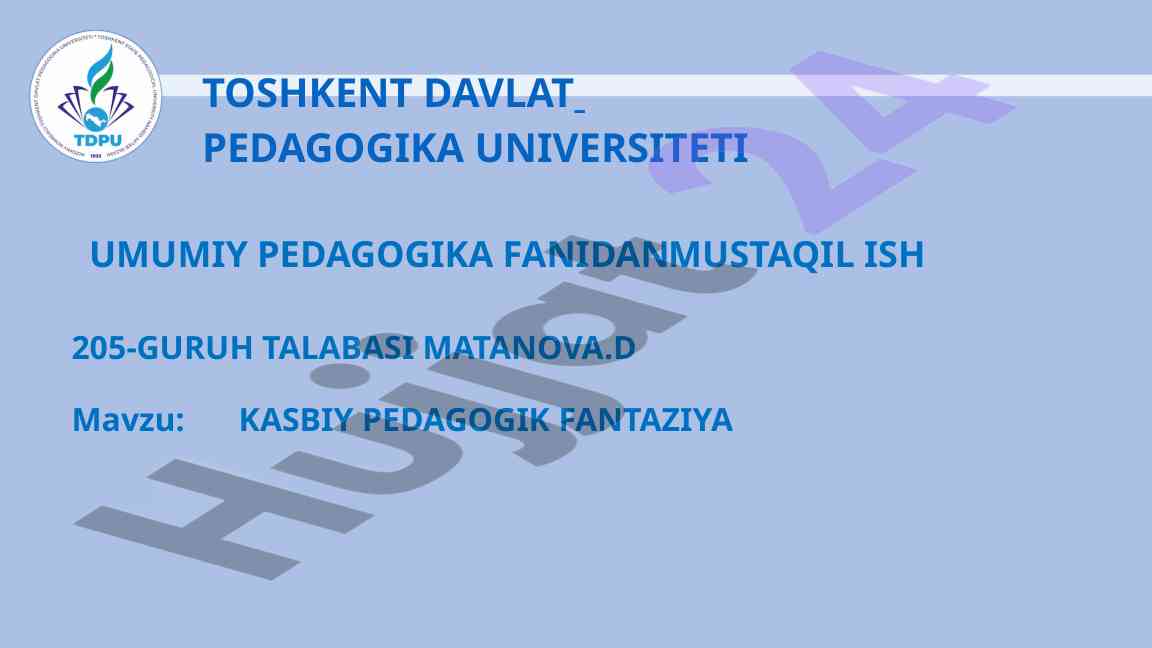 Kasbiy pedagogik fantaziya rivojlantirish usullari