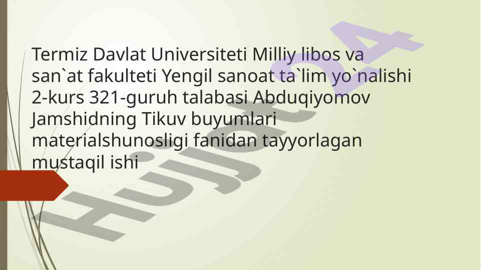 Tandalash usuli haqida umumiy ma'lumot