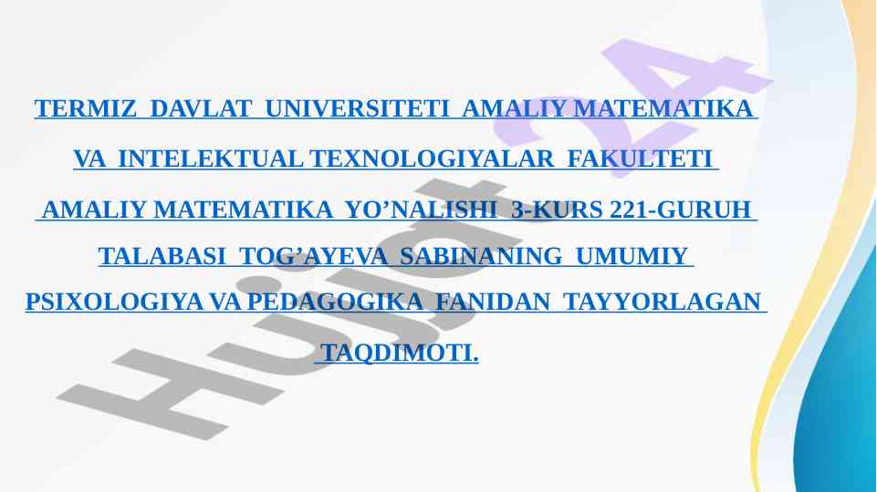 Elektron pedagogika asoslari taqdimoti
