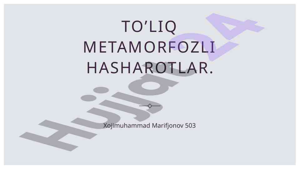 To‘liq metamorfozli hasharotlarning ekologik ahamiyati