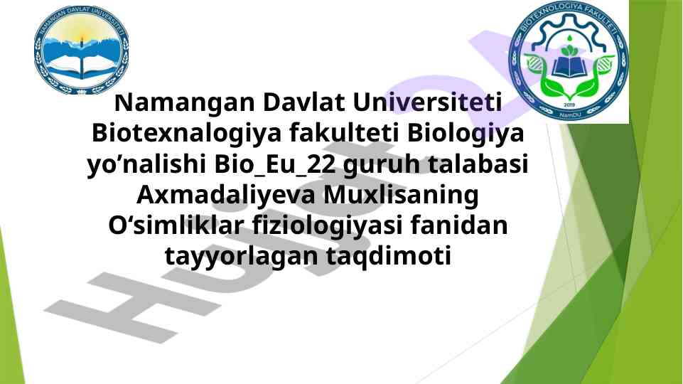 O‘simoq va hayvon hujayralarining o‘ziga xos xususiyatlari