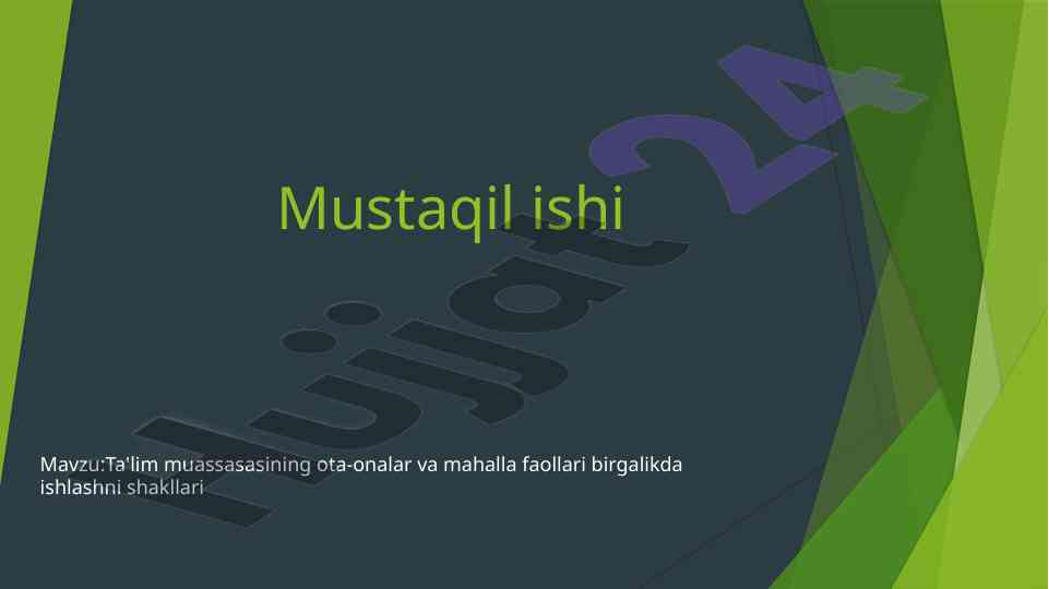 Ta'lim muassasasida ota-onalar va jamoatchilik