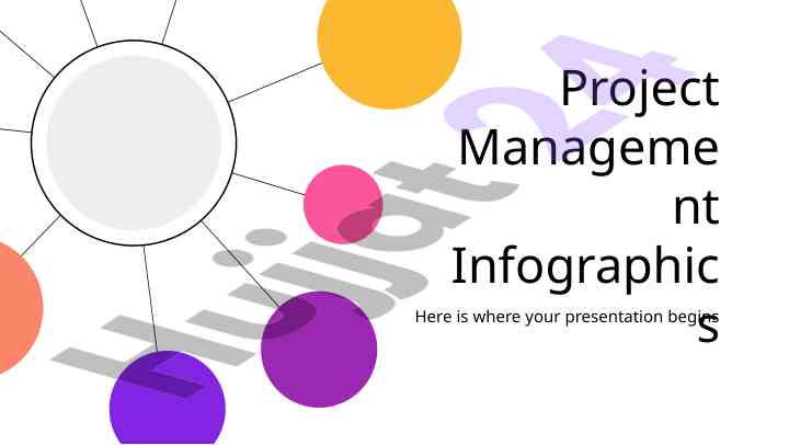 Project management infographics overview of planets