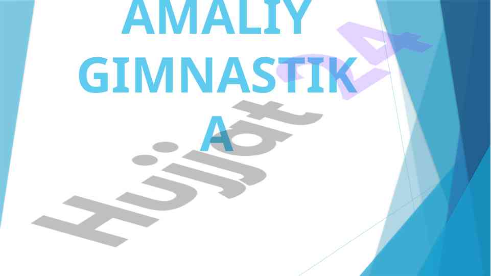 Amaliy gimnastika reja va mashqlar bo'yicha yo'nalishlar