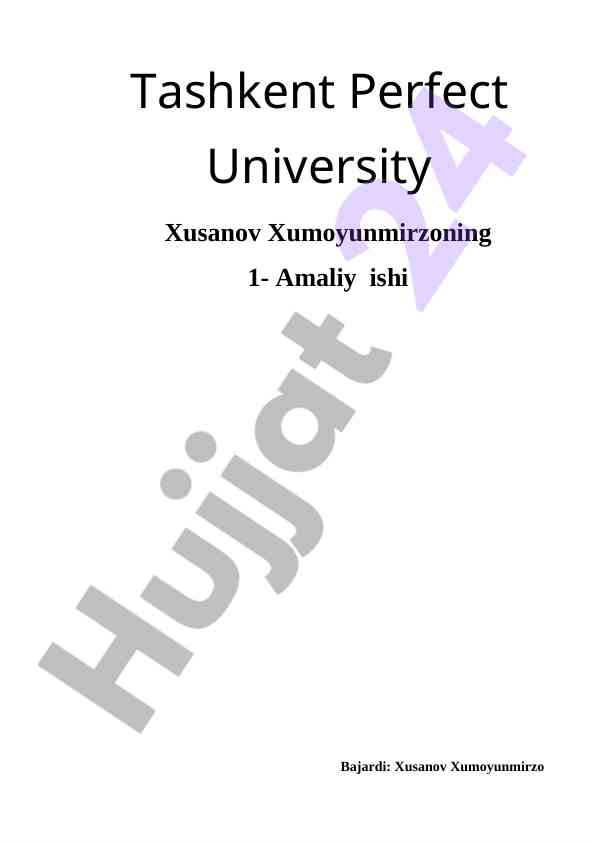 Tashkent perfect university amaliy ishi 2024