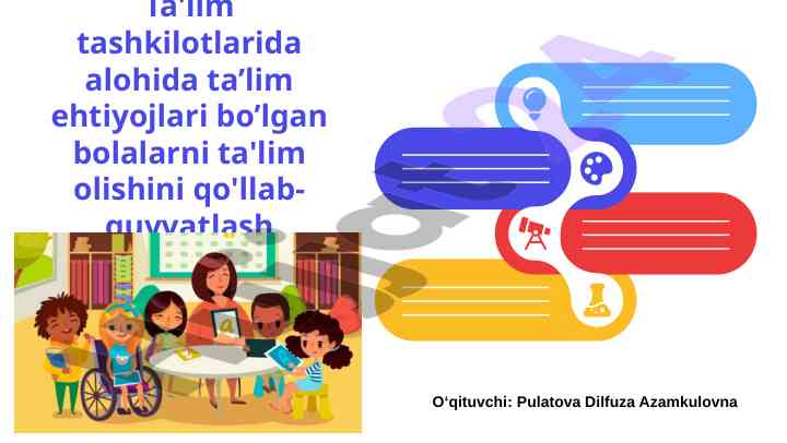 Maxsus ta'lim ehtiyojlari bo'lgan bolalarni qo'llab-quvvatlash