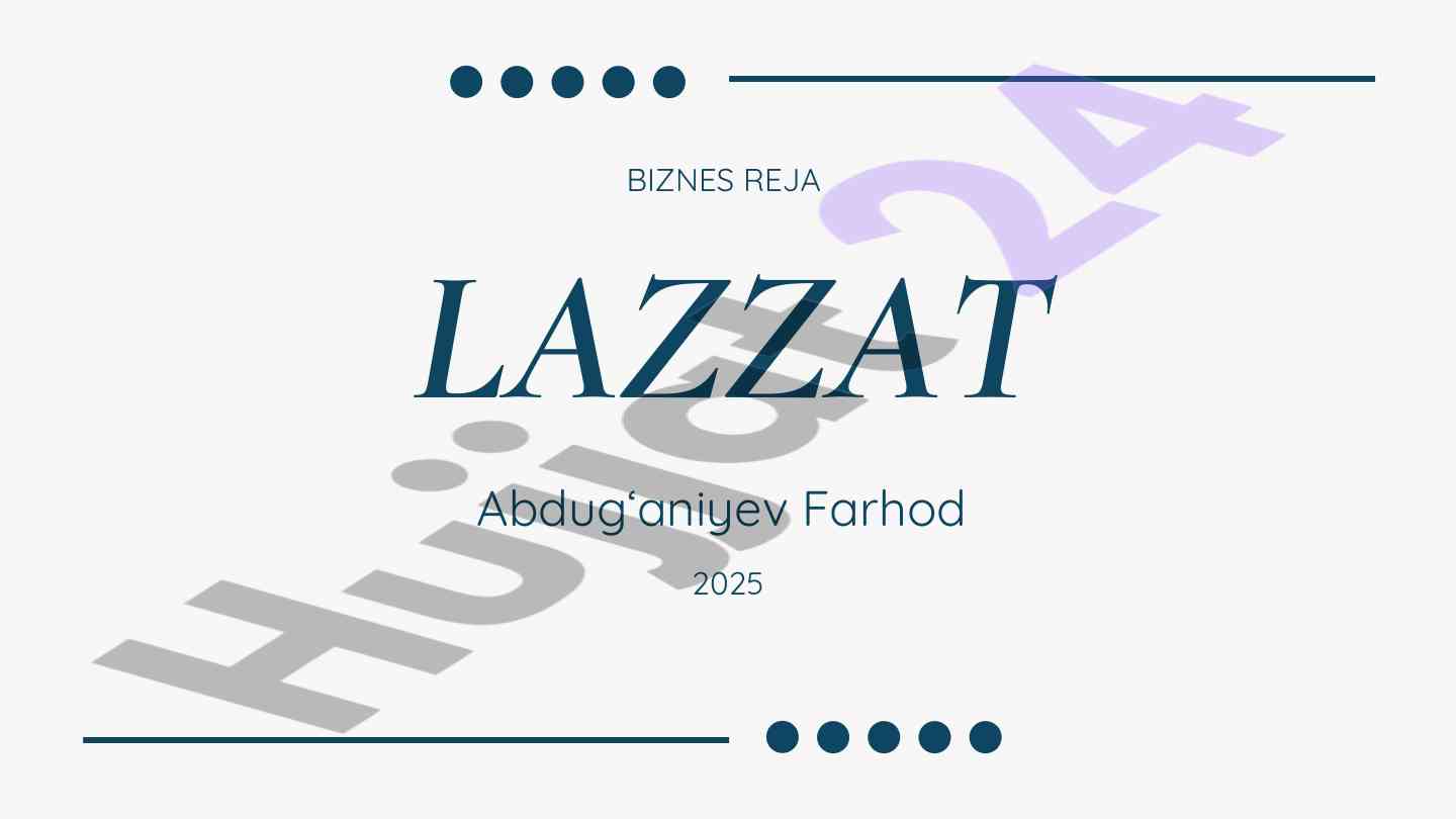 Kafe ochilishi uchun biznes reja tahlili