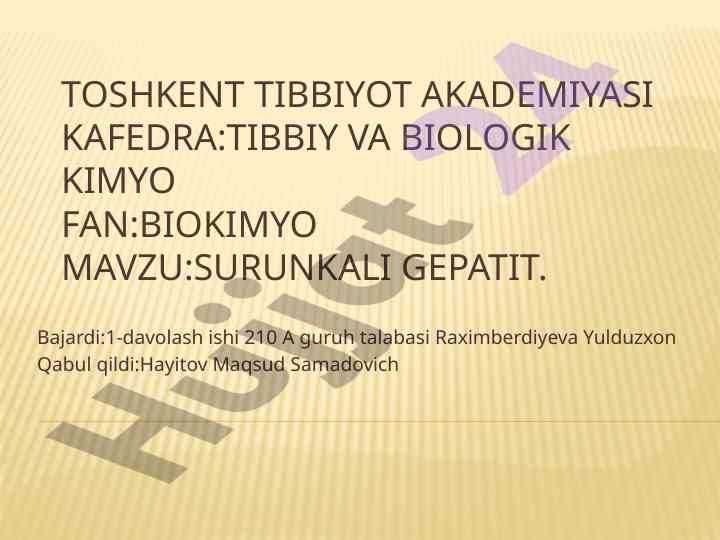 Surunkali gepatitning patogenezi va sabablari