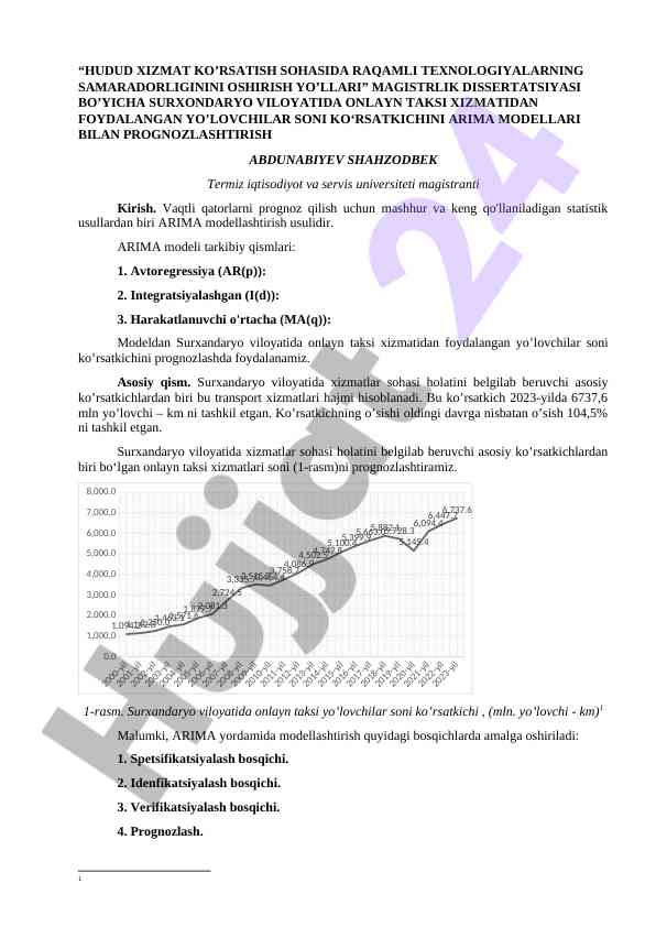 Hudud xizmat ko’rsatish sohasida raqamli texnologiyalar