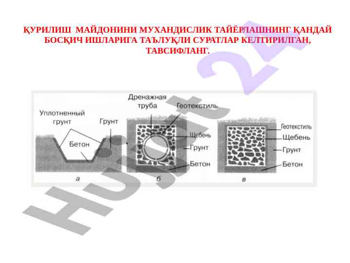 Қурилиш майдонида грунтга ишлов бераш технологиялари