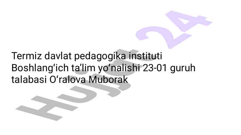 Tarbiya psixologiyasining asosiy tamoyillari