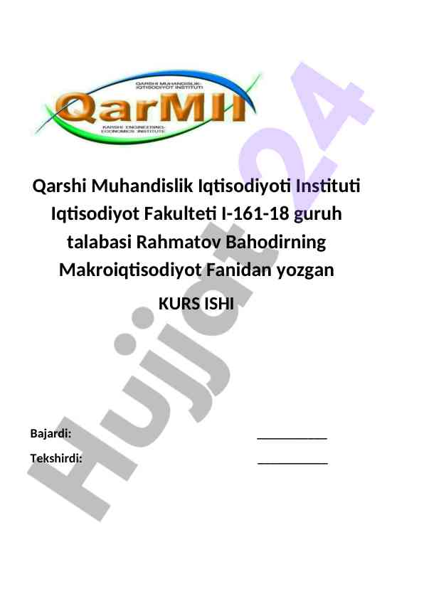 Milliy hisoblar tizimida yaim ko’rsatkichini hisoblash