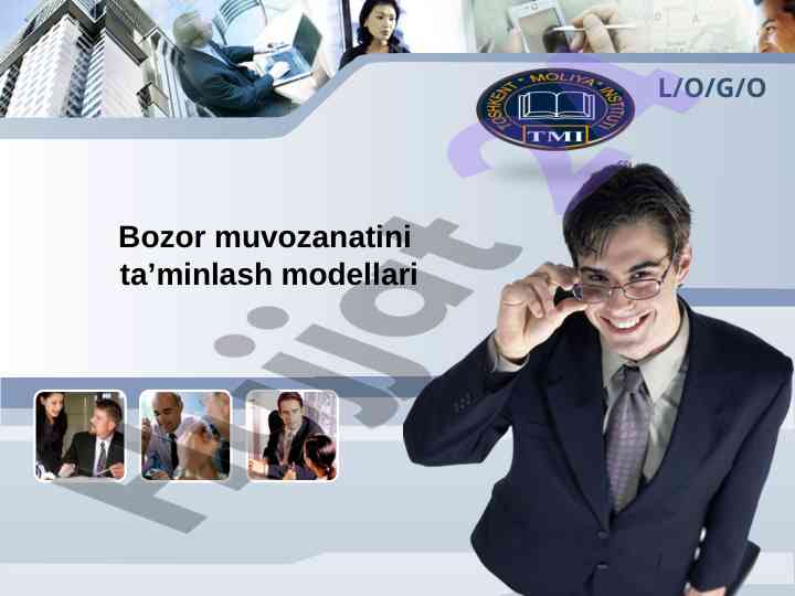 Bozor muvozanatini ta'minlash modellari
