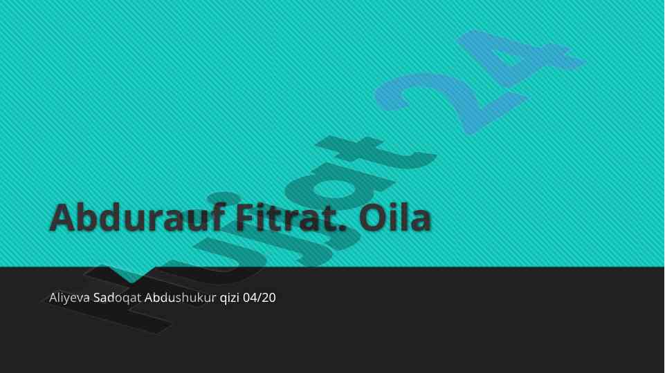 Fitrats oila asari tarbiyaviy qolgan qo'llanma