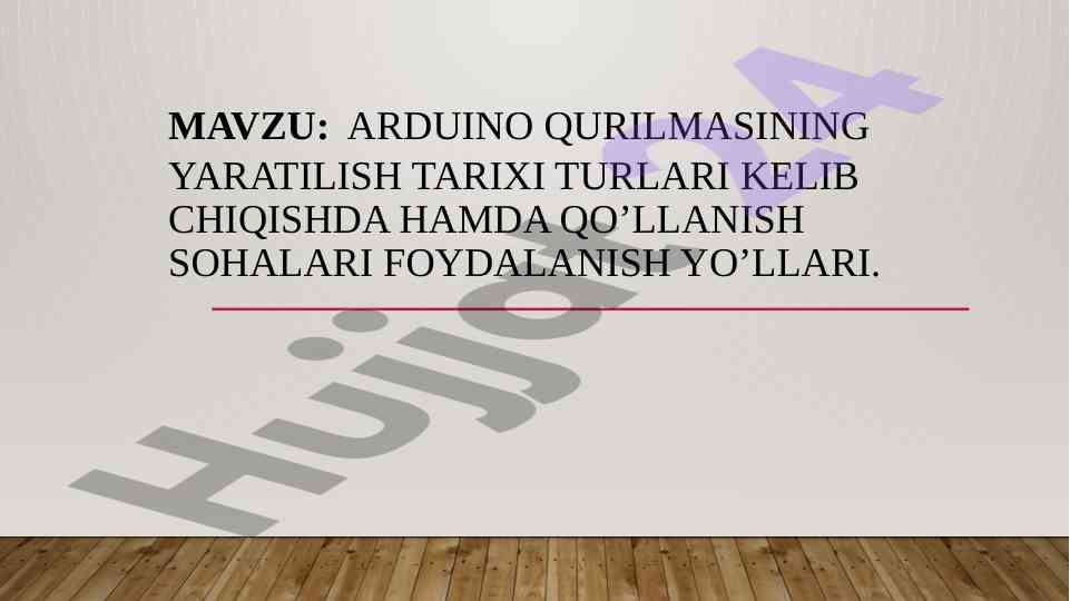 Arduino qurilmasining tarixi va qo‘llanish sohalari