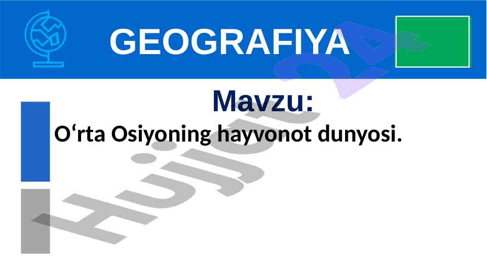 O‘rta osiyoning hayvonot dunyosi tahlili