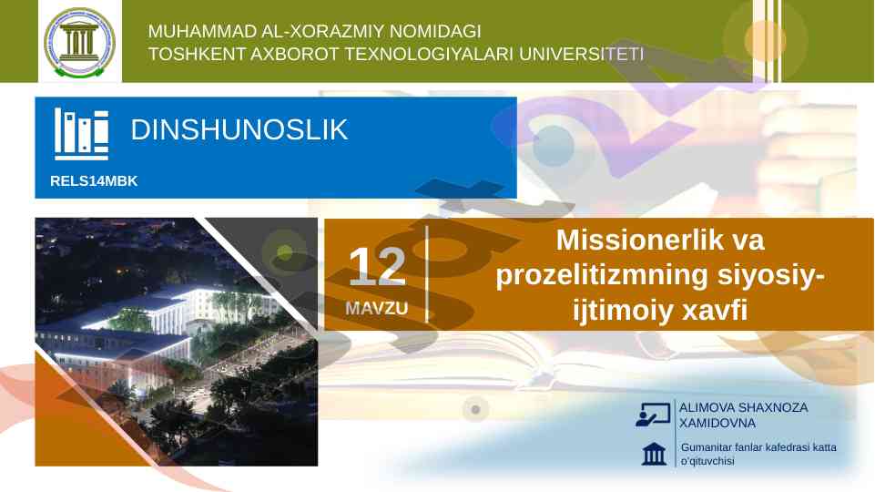Missionerlik va prozelitizmnign siyosiy-ijtimoiy xavfi
