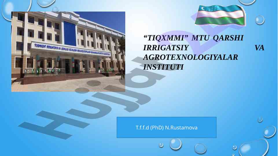 Ёнилғи мойлаш materiallari fanini qishloq xўjaligida