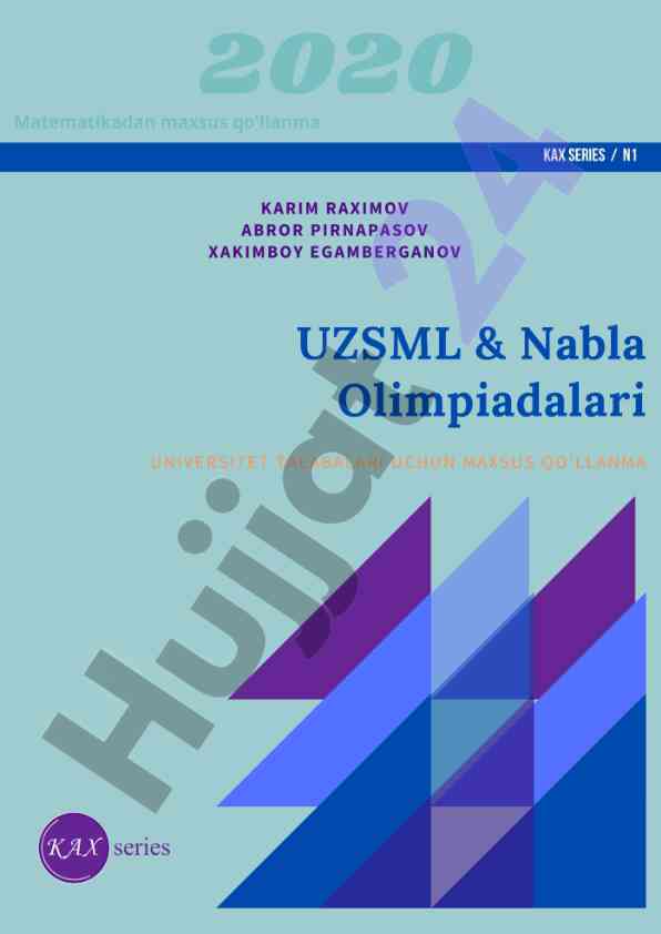 Matematika fanidagi olimpiadalar uchun qo‘llanma